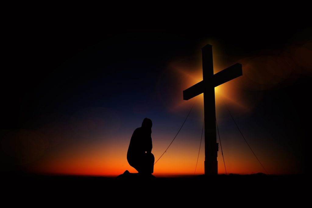 When Persecution Comes will you Flee, Keep Quiet or Stand Firm? cross worship person